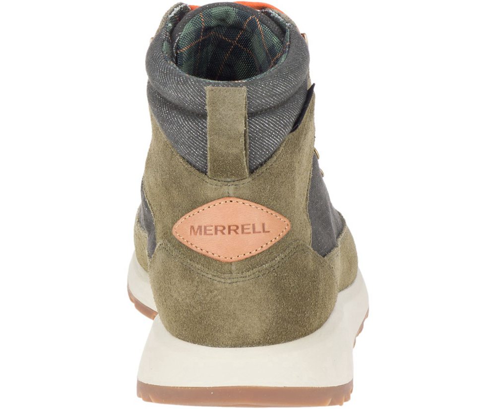 Merrell Boots Olive - Ashford Classic Chukka Leather - Mens 21KEZWPTF